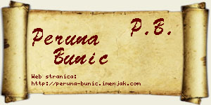 Peruna Bunić vizit kartica